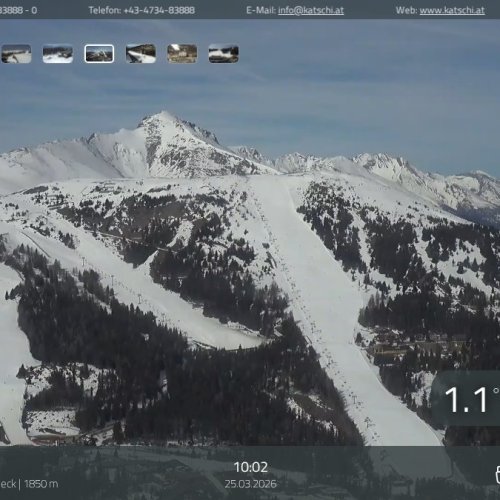 Katschberghöhe Aineck Live Webcam: Ski Slopes & Alpine Views in HD