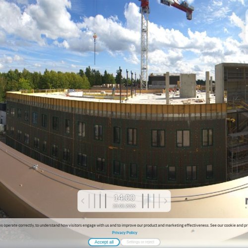 Tampere TAYS Y-Building Construction Live Camera