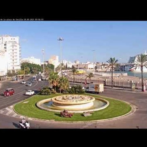 Cadiz Plaza de Sevilla Live Webcam: Port & City Views
