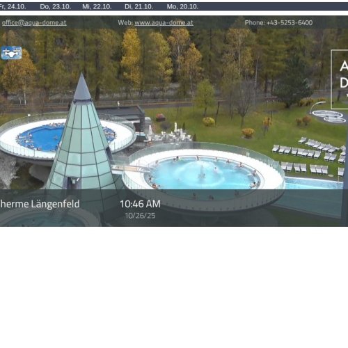 Aqua Dome Thermal Spa: Live Webcam in Längenfeld, Ötztal