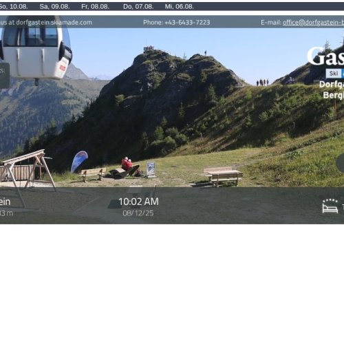 Fulseck Dorfgastein Live Webcam: Alpine Views at 2033m 🏔️