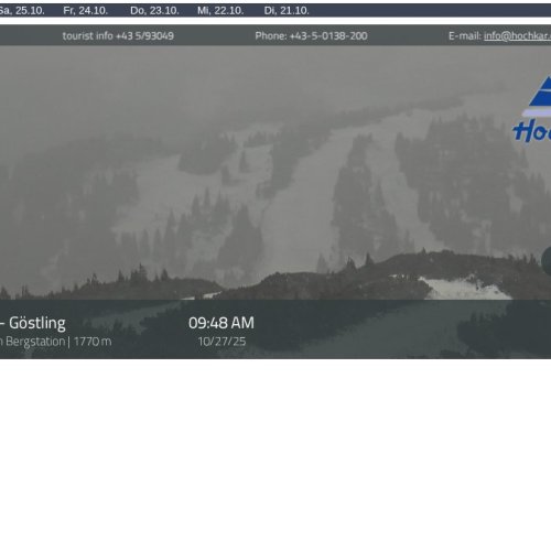 Hochkarbahn Bergstation Live Webcam: Alpine Views from 1770m, Austria