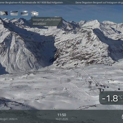 Live Skiing in Sportgastein: Kreuzkogel Mountain Webcam