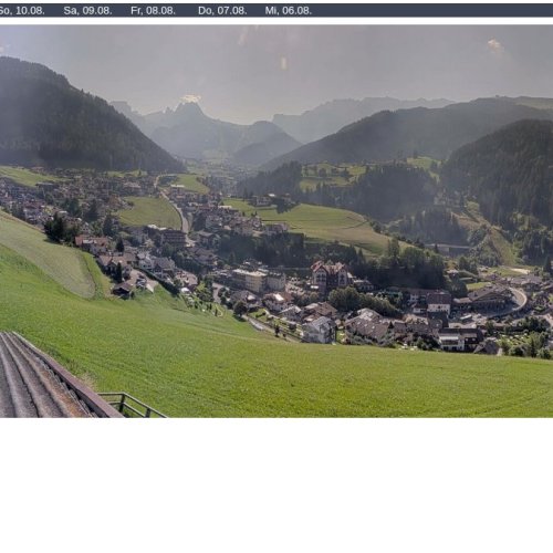 St. Christina Val Gardena Live: Panoramic Dolomite Alps Webcam