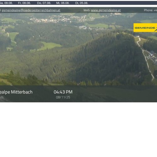 Gemeindealpe Mitterbach Webcam: Live Austrian Alps Views