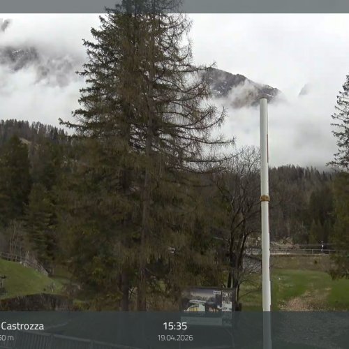 San Martino di Castrozza Live Webcam: Via Passo Rolle Views