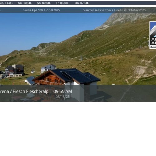 Aletsch Arena Webcam: Live from Fiescheralp, Swiss Alps