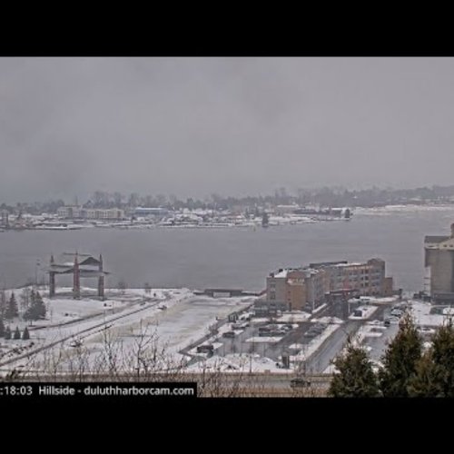 Duluth Hillside Live Webcam: Harbor & Aerial Lift Bridge View