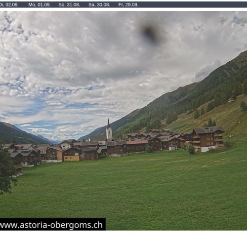 Ulrichen Live Webcam: Alpine Views from Hotel Astoria, Obergoms