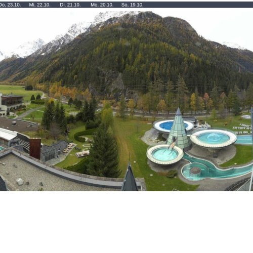 Therme Längenfeld Live Webcam: Alpine Spa & Ötztal Valley Views
