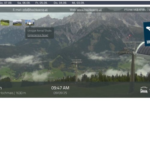 Maria Alm Hochmaisbahn Live Webcam: Alpine Views from 1630m