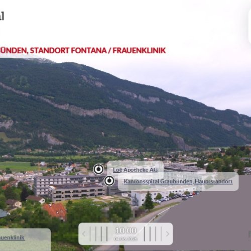 Kantonsspital Graubünden in Chur, Switzerland - Live View