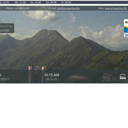 Kreuzkogel Live Webcam: Großarl Valley Alpine Views at 1880m