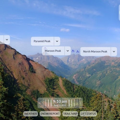 Aspen Highlands Live: Views of Pyramid Peak & Maroon Bells