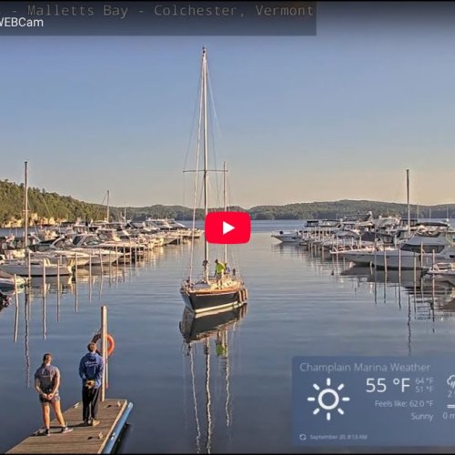 Champlain Marina Live Webcam: Malletts Bay, Colchester, Vermont