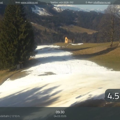 Laterns Sommerrodelbahn Live Webcam: Alpine Views & Mountain Activities