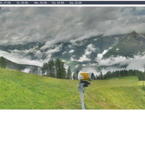 Klausberg Panorama Live Webcam: Ahrntal Alps View from 1968m