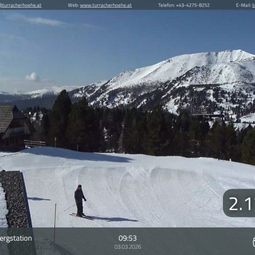 Turracher Höhe Live Cam: Skiing & Mountain Views from Turrachbahn Bergstation