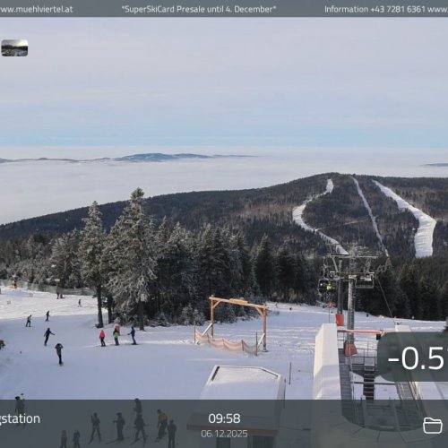 Hochficht Bergstation Live Webcam: Ski Slopes & Alpine Views