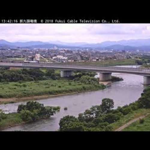 Shin-Kuzuryu Bridge Over The River | Live View from Fukui, Japan