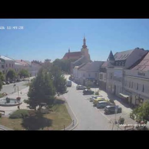Holešov, Czech Republic Live Webcam Stream: Historic Town Square View