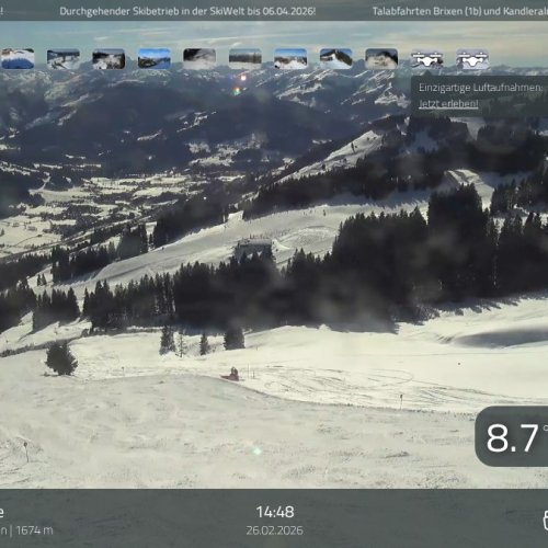 Brixen im Thale Live Webcam: Jochbahn Bergstation HD View