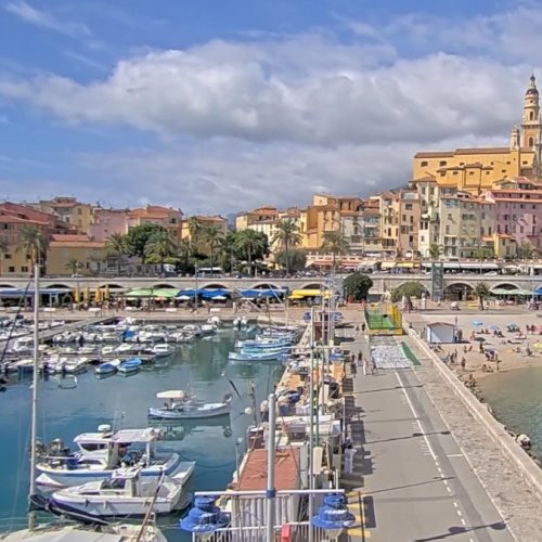 Menton Live Webcam: Port, Beach & Old Town Views