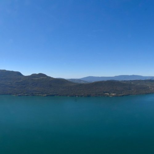 Live View of Lac du Bourget from La Chambotte, French Alps