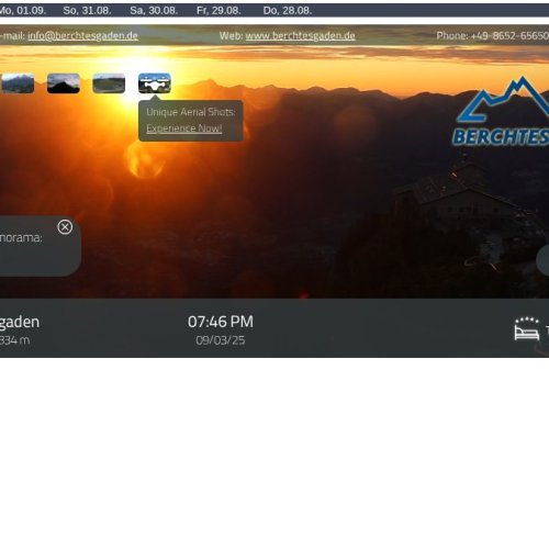 Kehlstein Berchtesgaden Live Webcam: Alpine Views at 1834m