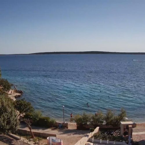 Live View: Plaža Male Mandre, Pag