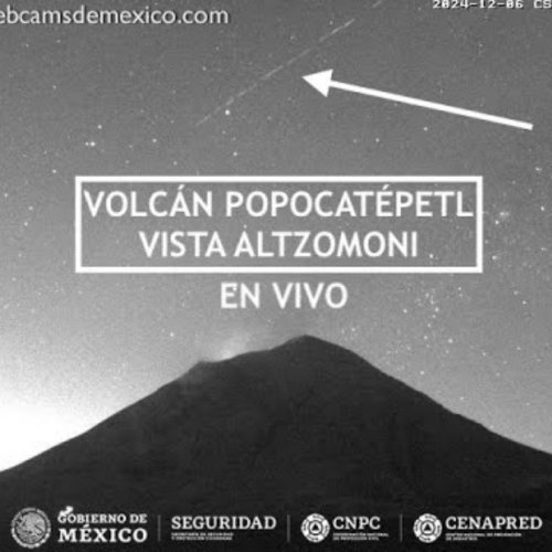 Popocatépetl Volcano Live Webcam: AltzoMONI View