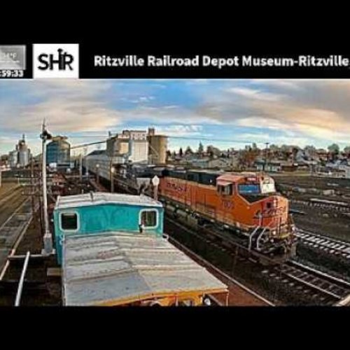 Ritzville Railroad Depot Museum Yard Live View
