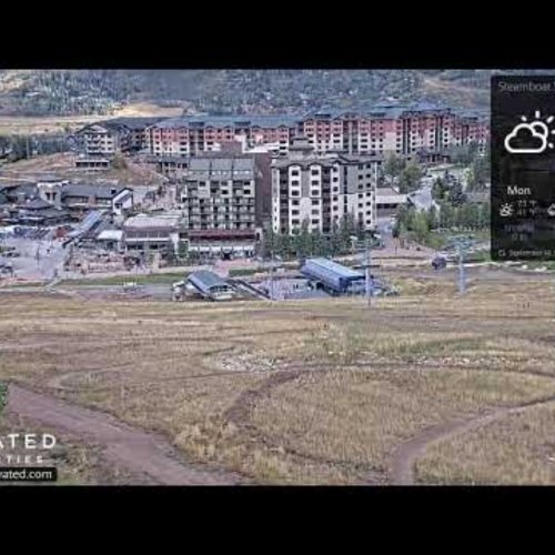 Skiing in Steamboat Springs Live: Resort Village Webcam