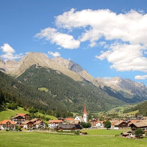 Live View of Antholzertal Valley in Anterselva di Mezzo, Italy