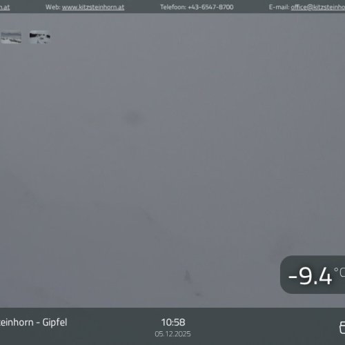 Kitzsteinhorn Summit Live Webcam: Kaprun Glacier Views