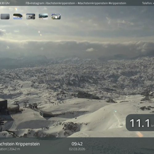 Live from Obertraun: Krippenstein Mountain Station Webcam HD