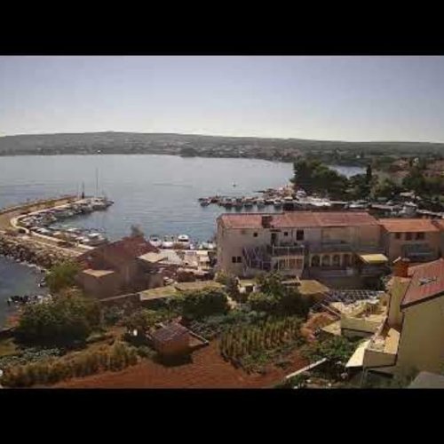 Porat, Croatia Live Webcam: Harbor & Adriatic Views
