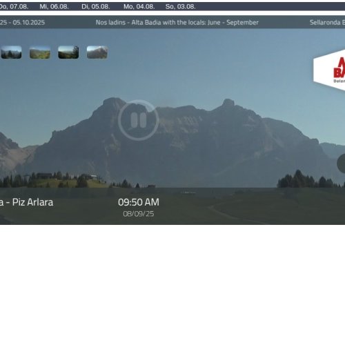 Piz Arlara Live: Corvara Dolomites Mountain View Webcam