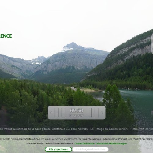 Refuge du Lac de Derborence Live Webcam: Swiss Alps & Lake View