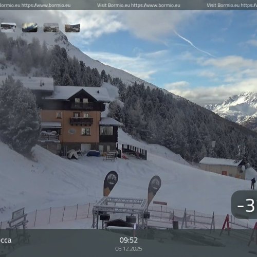 Bormio La Rocca Live Webcam: Alpine Skiing & Mountain Views