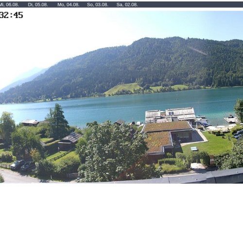 Weissensee Live Cam: Strandhotel Views & Alpine Lake Scenery