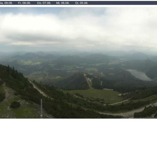 Gemeindealpe Mittelstation Live Webcam: Alpine Views at 1300m