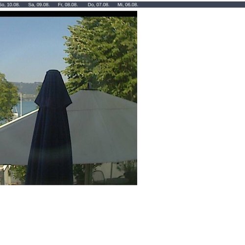 Cafe Eichhorn Live: Weyregg Attersee Lake Webcam