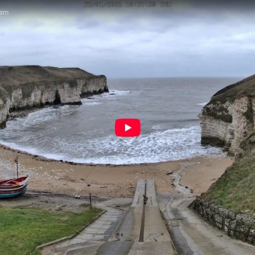 Boathouse at North Landing Beach, Bridlington, UK