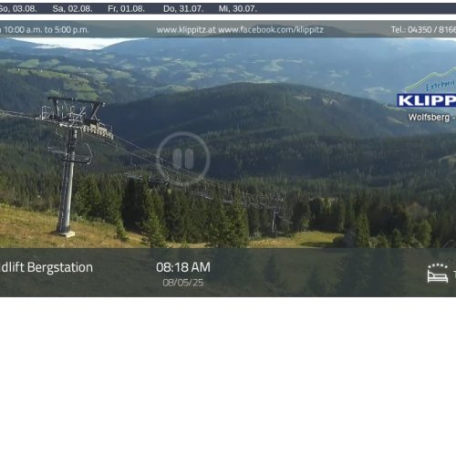 Klippitztörl Bärenwaldlift Live Webcam: Alpine Views from 1818m
