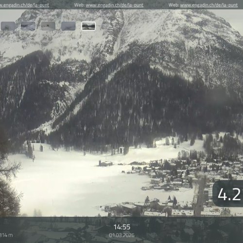 La Punt Chamues-ch Live Webcam: Alpine Views from Wasserreservoir