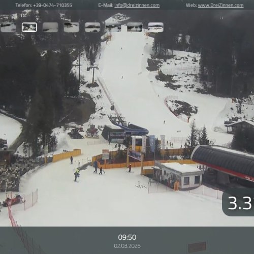 Sexten Signaue Live Webcam: Ski Slopes & Dolomites Views