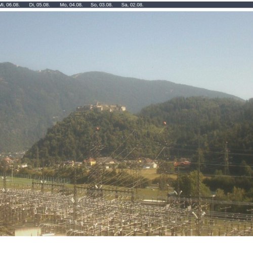 Landskron Castle and Villach Valley Live Webcam