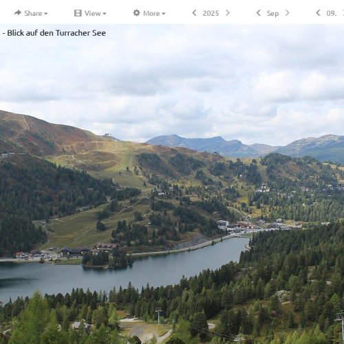 Turracherhöhe Weitentallift Live Cam: Alpine Lake & Mountain Views