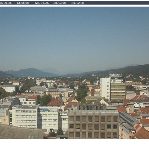 Klagenfurt am Wörthersee Live Webcam: City & Mountain Views